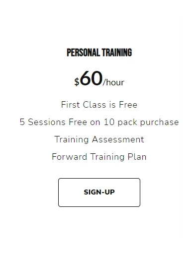nyc boxing class pricing